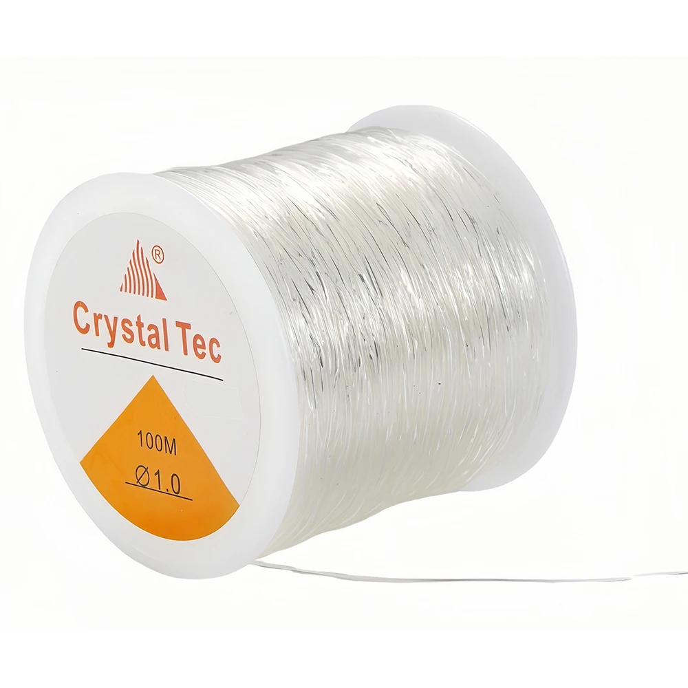 100m Starkes Elastisches Kristallschnur-Perlenband für DIY-Schmuckherstellung, Halsketten, Armbänder, Perlenfäden, Dehnbar, Dicke 0,5-1mm – Detail 3