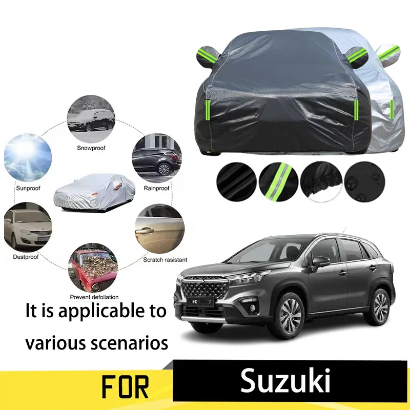 Cawanerl Auto housse de voiture Anti UV soleil neige couverture résistante à la pluie pour Suzuki Alto s-cross Alivio SX4 Grand Vitara APV estime Forenza