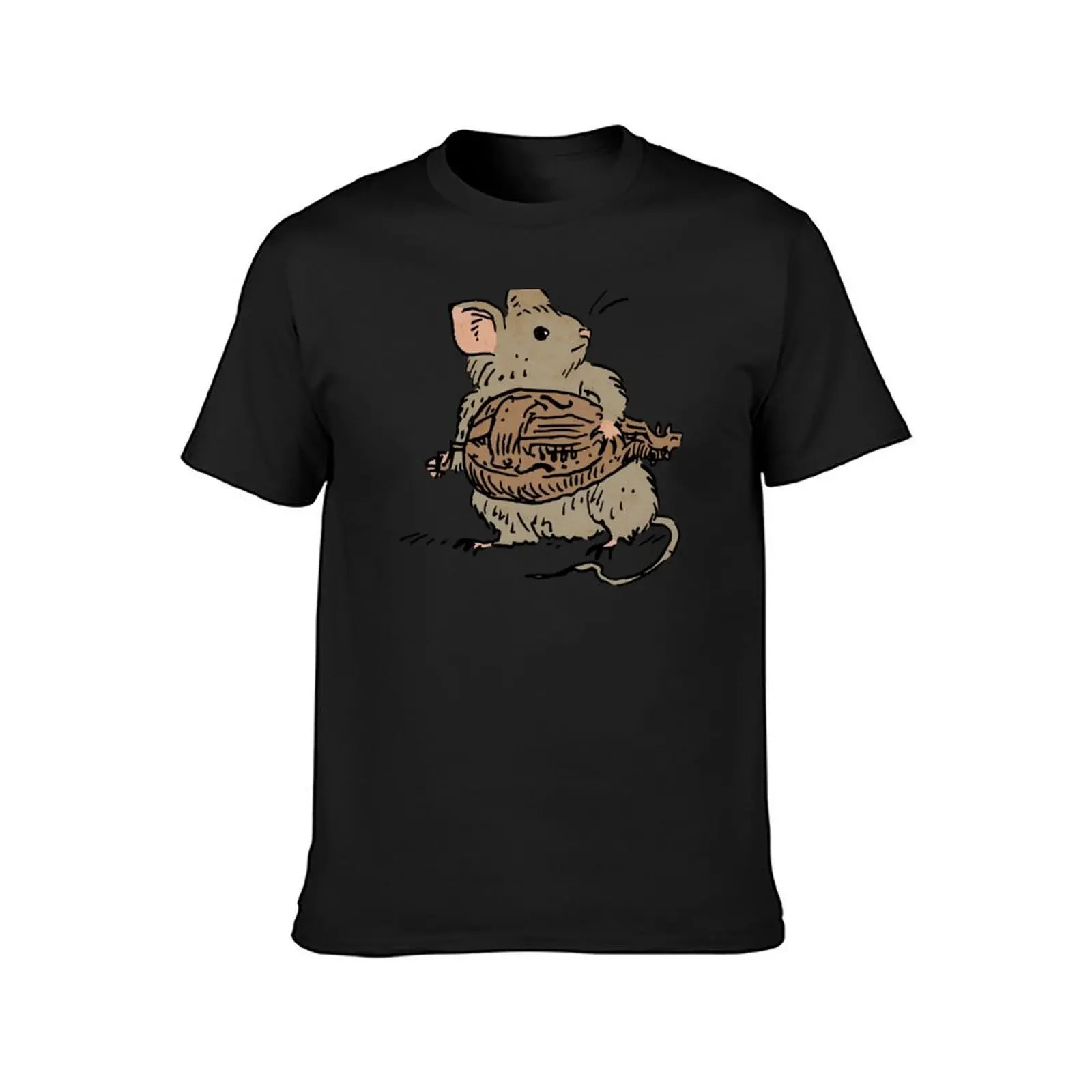 Hurdy Gurdy mouse (large) T-Shirt customizeds oversizeds summer top Men's t-shirt