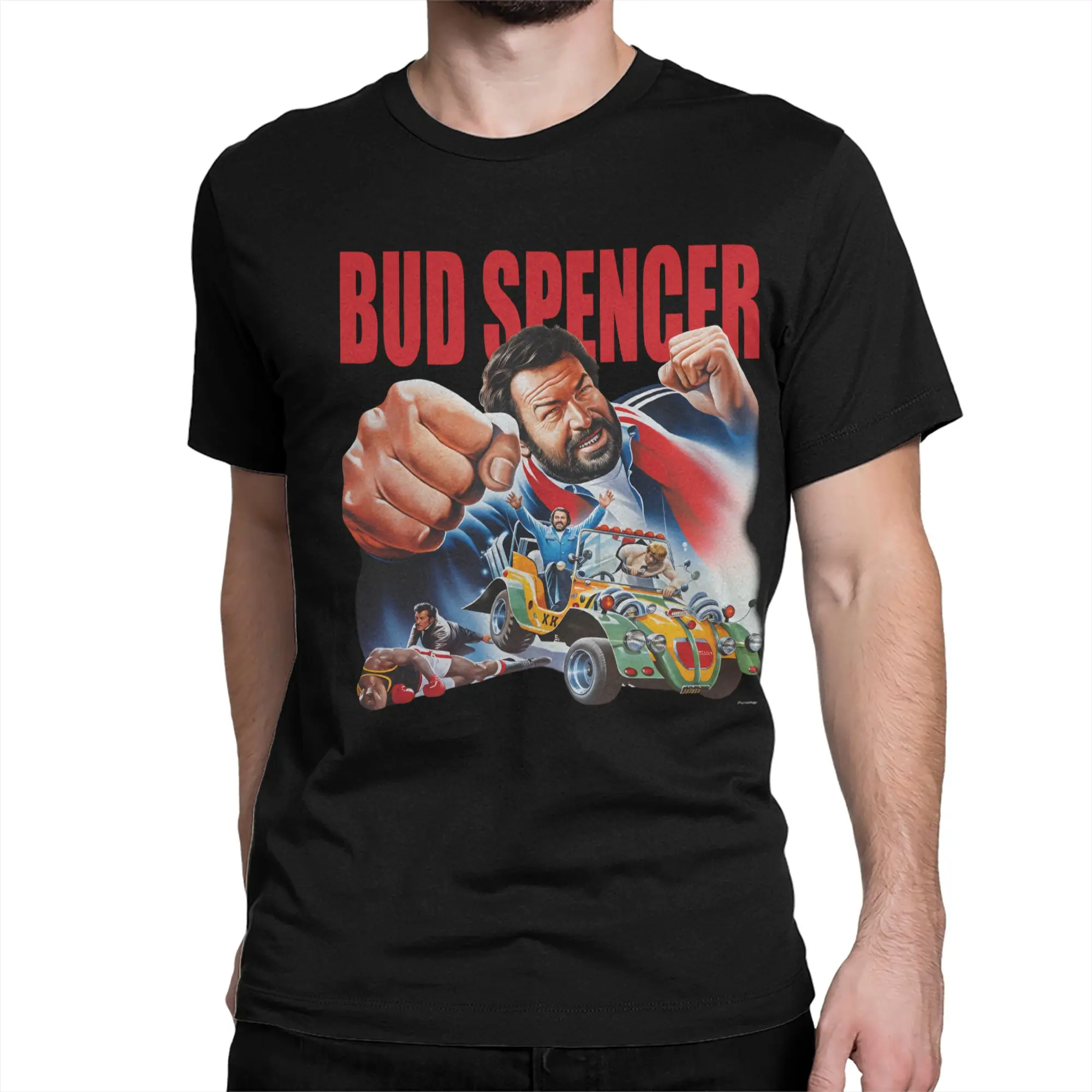 برعم سبنسر الموز جو 1982 للرجال النساء تي شيرت 90s فيلم الترفيه تي شيرت قصير الأكمام Crewneck تي شيرت 100% القطن 6XL #2