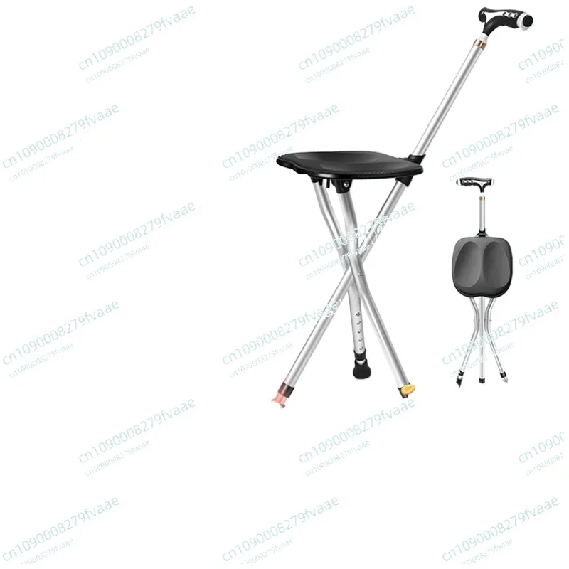 

crutches folded with stools portable elderly non-slip can be used to sit rehabilitation walking