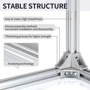 1 ks hliníkových profilů EU 2020 1515 1030 1520 1540 1020 1030 3030 standardní eloxování rámů pro tiskárny hliníkový extrudovaný profil 10 nejlepší prodej 1515 extruze - №10