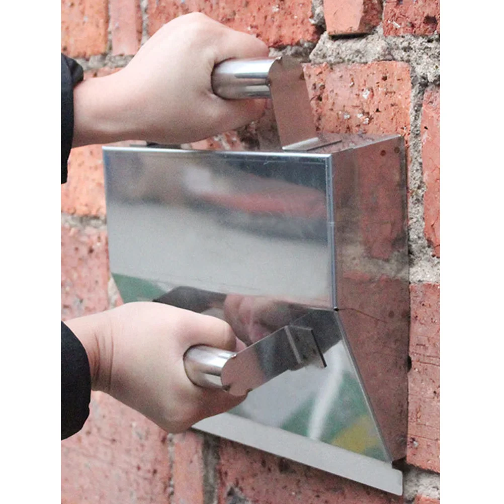 Paleta de yeso, herramienta manual de acero inoxidable para reparación de pared de mortero de cemento, mango ergonómico duradero, soldadura multipunto