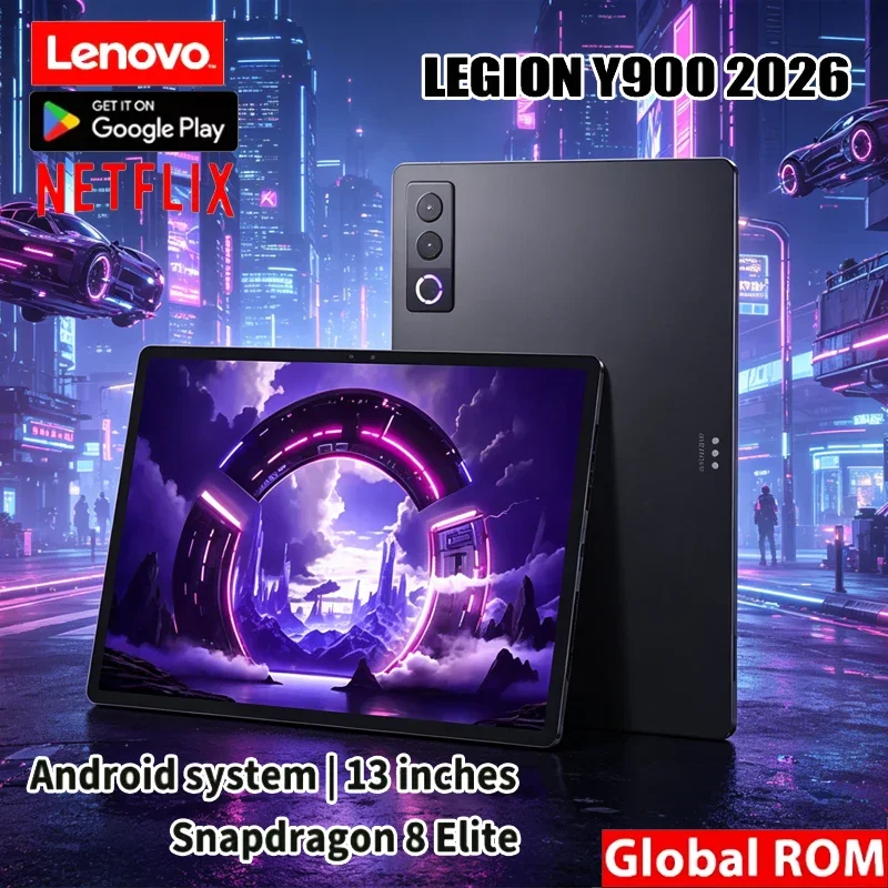 Lenovo Legion Y900 Gaming Tablet, 13" 144Hz Display, Snapdragon 8 Gen 3, 10200mAh Battery, Android Tablet For Gaming & Video