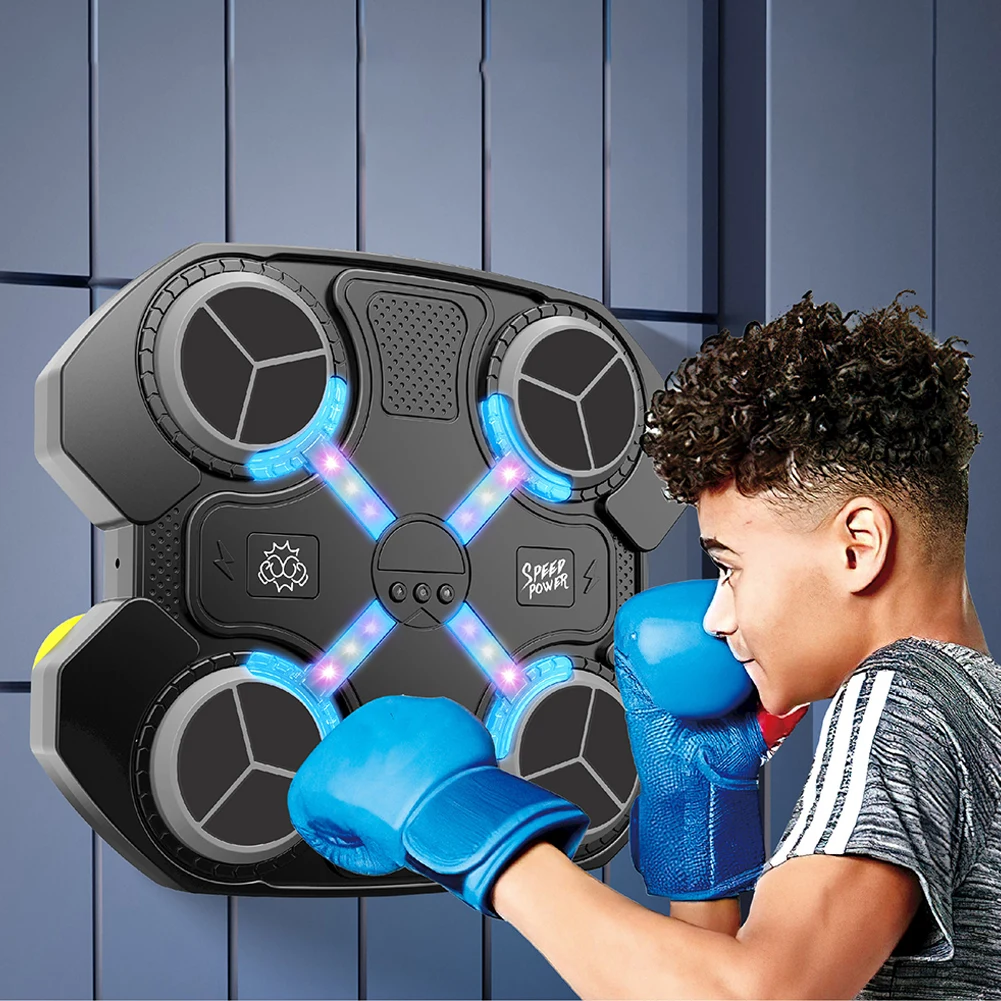 Smart Bluetooth Music Boxing Machine Wall Boxing Target LED Lighted USB Charging Sandbag Boxing Training Target Boxing Equipment