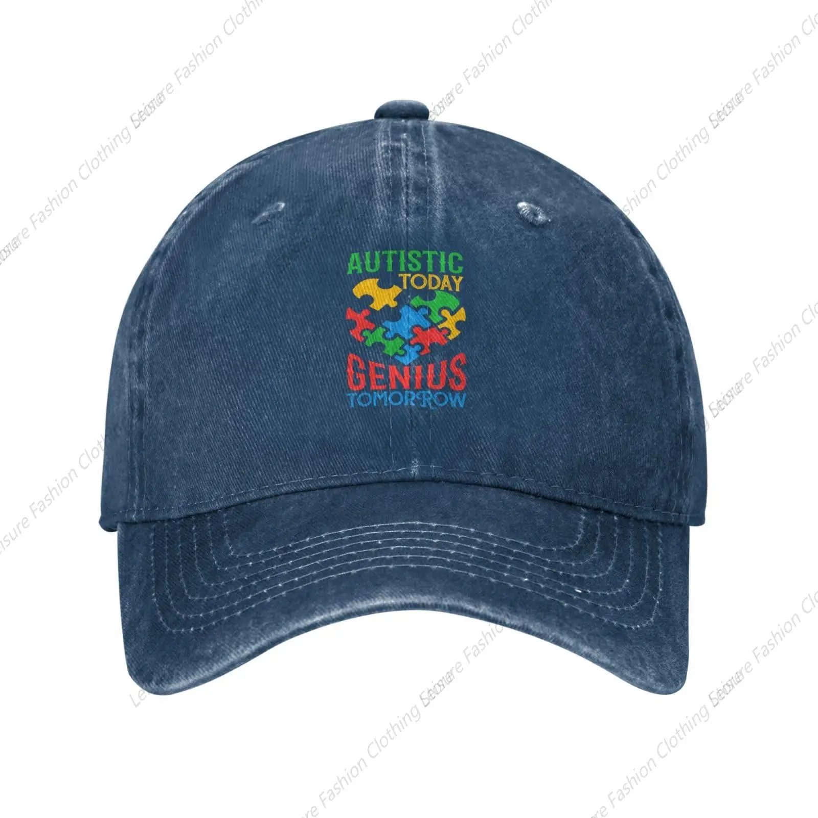 

Autistic Today Genius Tomorrow Baseball Cap Women Men Caps Vintage Trucker Sun Hat Dad Cowboy Hats