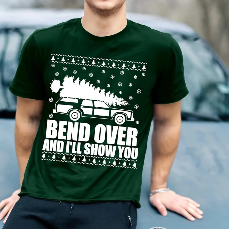 クリスマスカップルシャツ メリークリスマス 家族お揃いクリスマス衣装 面白いホリデーグラフィック クルーネックコットンTシャツ