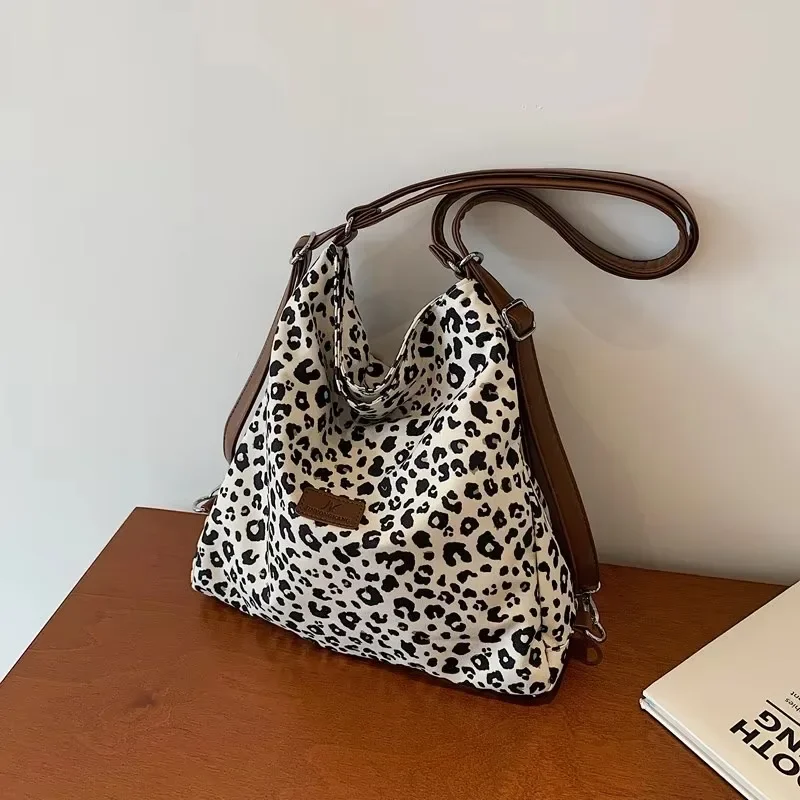 

Versatile Shoulder Bags 2025 High Quality Zipper Leopard Print Fashion Simplicity Soft Large Capacity Women's Crossbody Bags