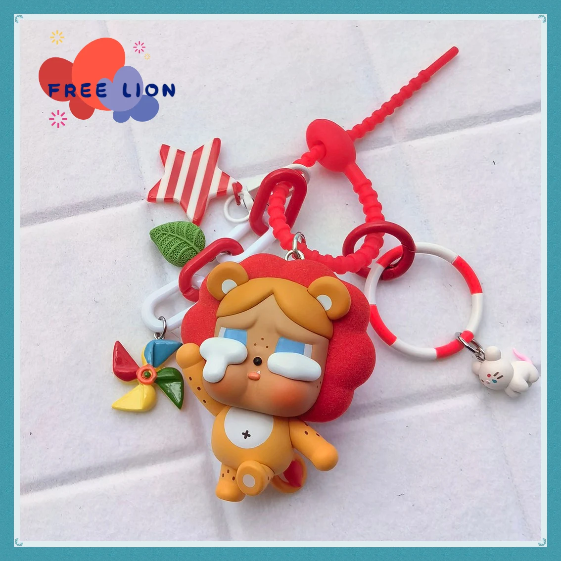 New Crybaby Jungle Adventure Series Pendant Keychain Bag Pendant  Doll Key Chain Mobile Phone Chain Schoolbag Pendant Girl Gift