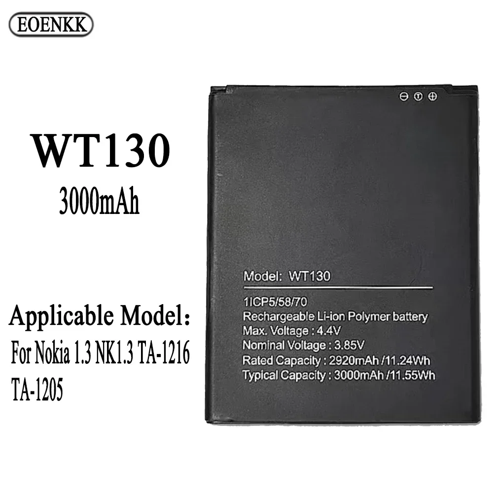 WT130 Battery For Nokia 1.3 NK1.3 TA-1216 TA-1205 Original Capacity Repair Part Phone Batteries Bateria