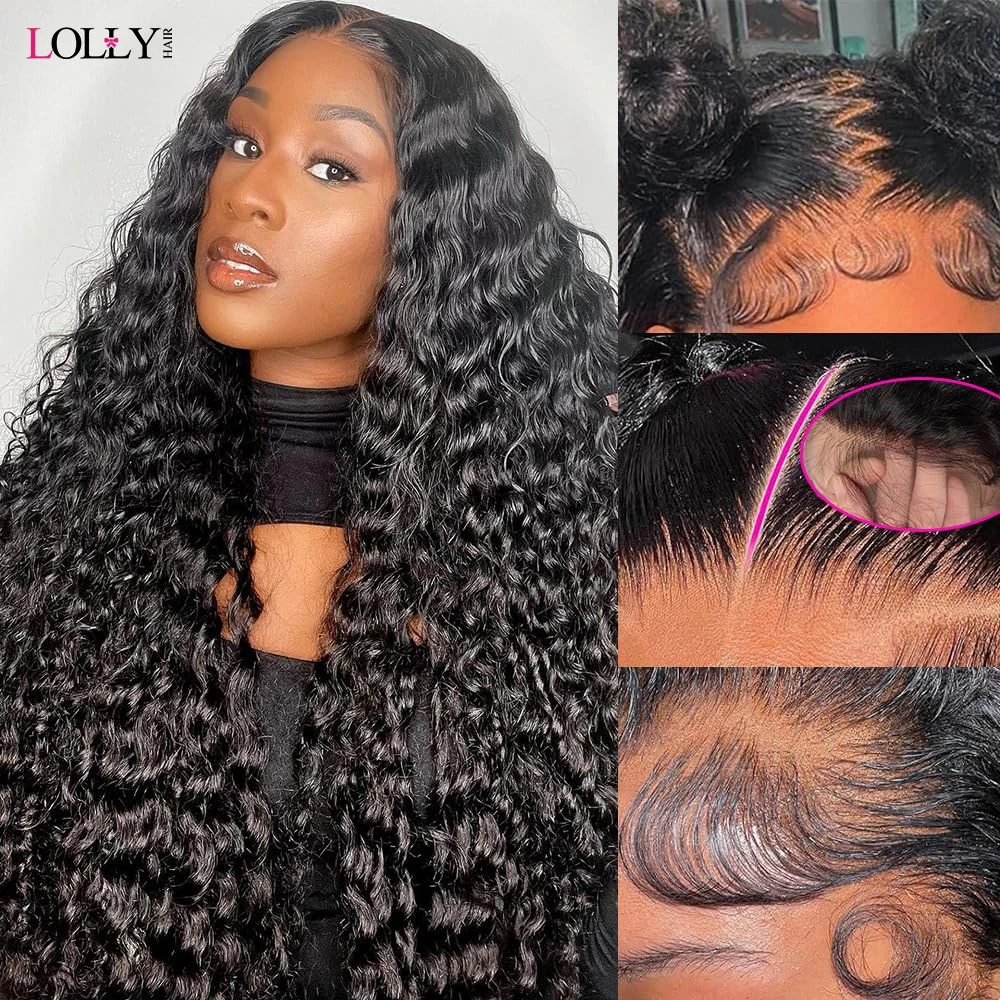 

13x4 13x6 Deep bleached Knots Pre Plucked Upgraded Hd Lace Front Wigs Deep Wave Natural Color 100% Human Hair PPB for Women