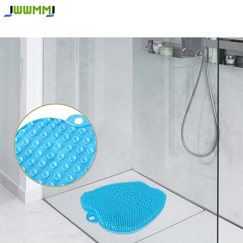 1pcs Lazy Person Rubbing Back Massage Bath Brush Foot Washing Bath Pad Anti Slip Pad Suction Cup Rubbing Foot Pad Bathroom