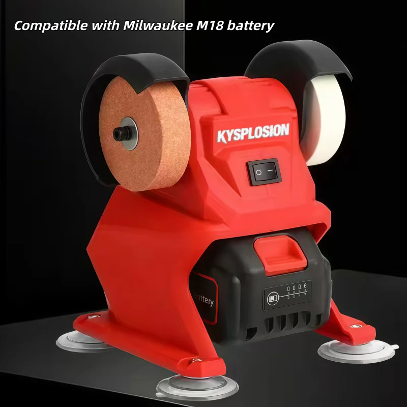 Mini Cordless Bench Grinder Polisher For Milwaukee M18 Battery, Electric Sander for Jewelry Wood Metal DIY Buffing, Tool Only