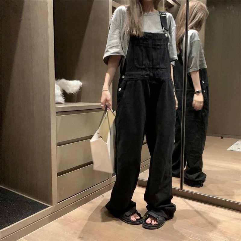 

Женский джинсовый комбинезон, тонкий, летний, свободного кроя, универсальный, для миниатюрных, в корейском стиле, новинка 2026 года, модные комбинезоны-брюки ​