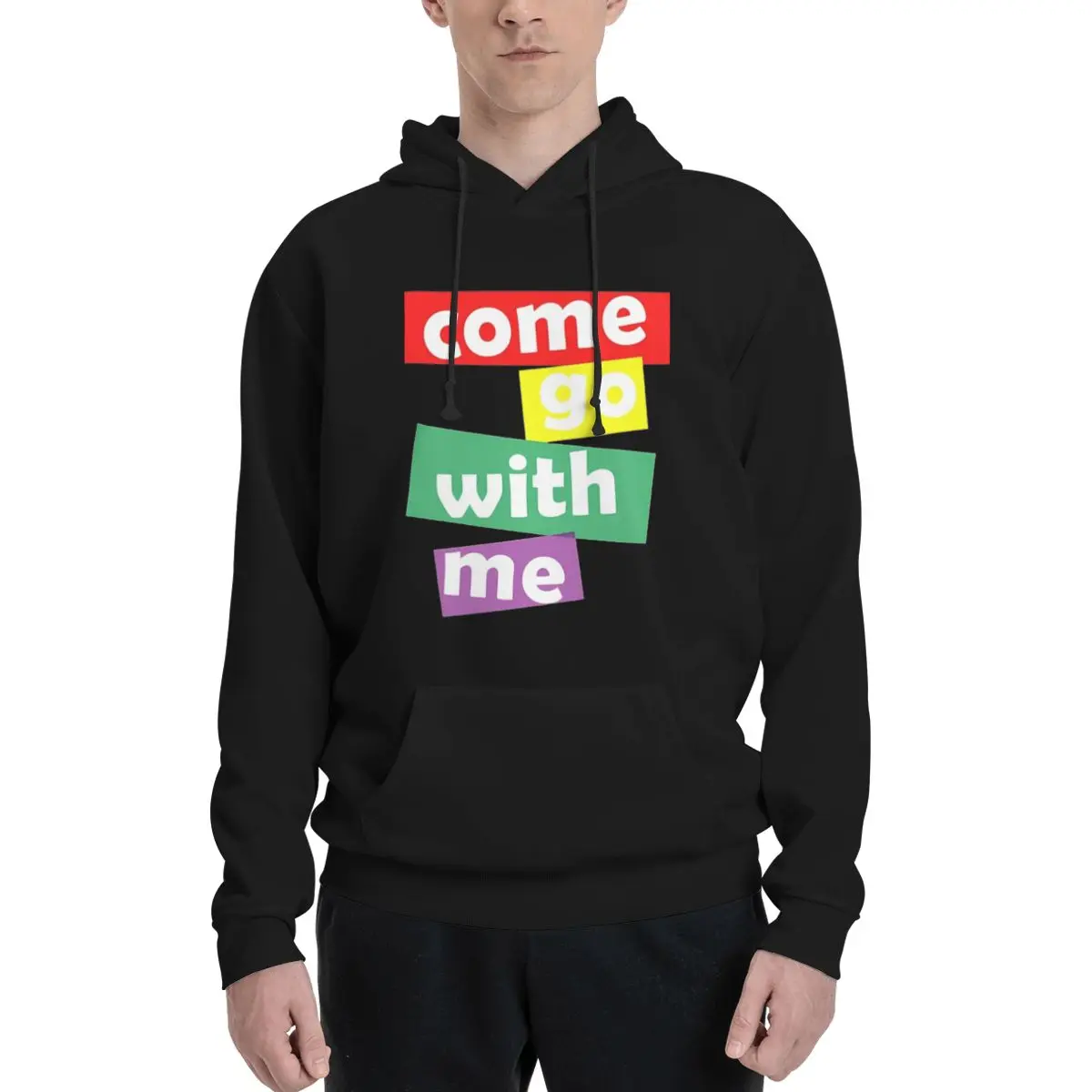 

Come_Go_Rock_Style- Casual Men's Fleece Hoodie - Soft Polyester Fabric, Ideal for Winter Warmth and Everyday Comfort