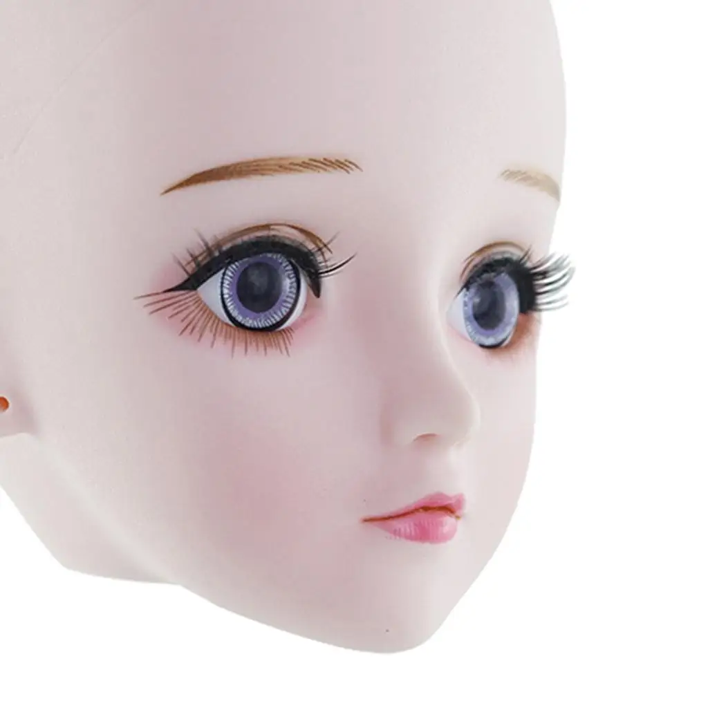 60cm 1/3 BJD Girls Head Mold With Full Set Charming 4D Eyes Doll Accessories