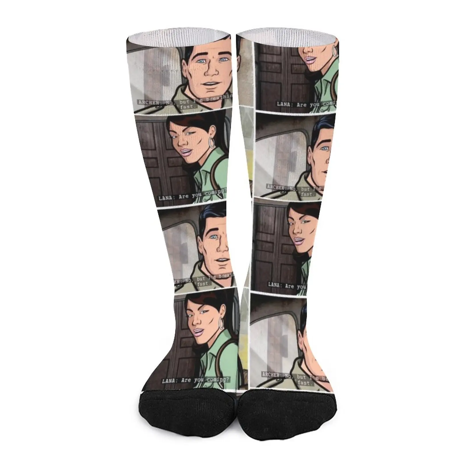 Archer Sterling Archer Lana Kane Are You Coming No But Im Breathing Fast Socks hiphop MEN FASHION cute socks