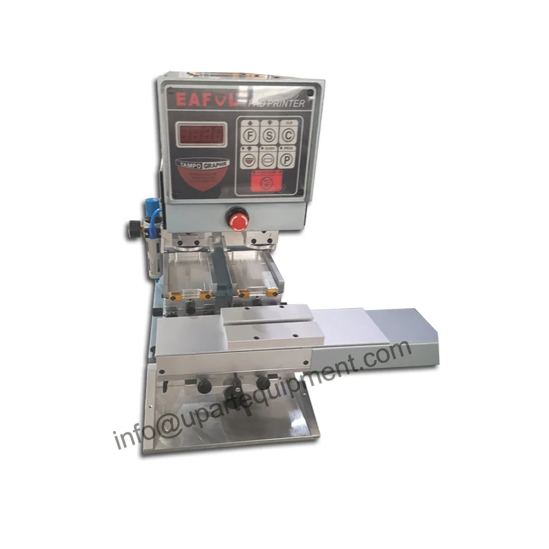 Small double color close ink cup pad printing machine