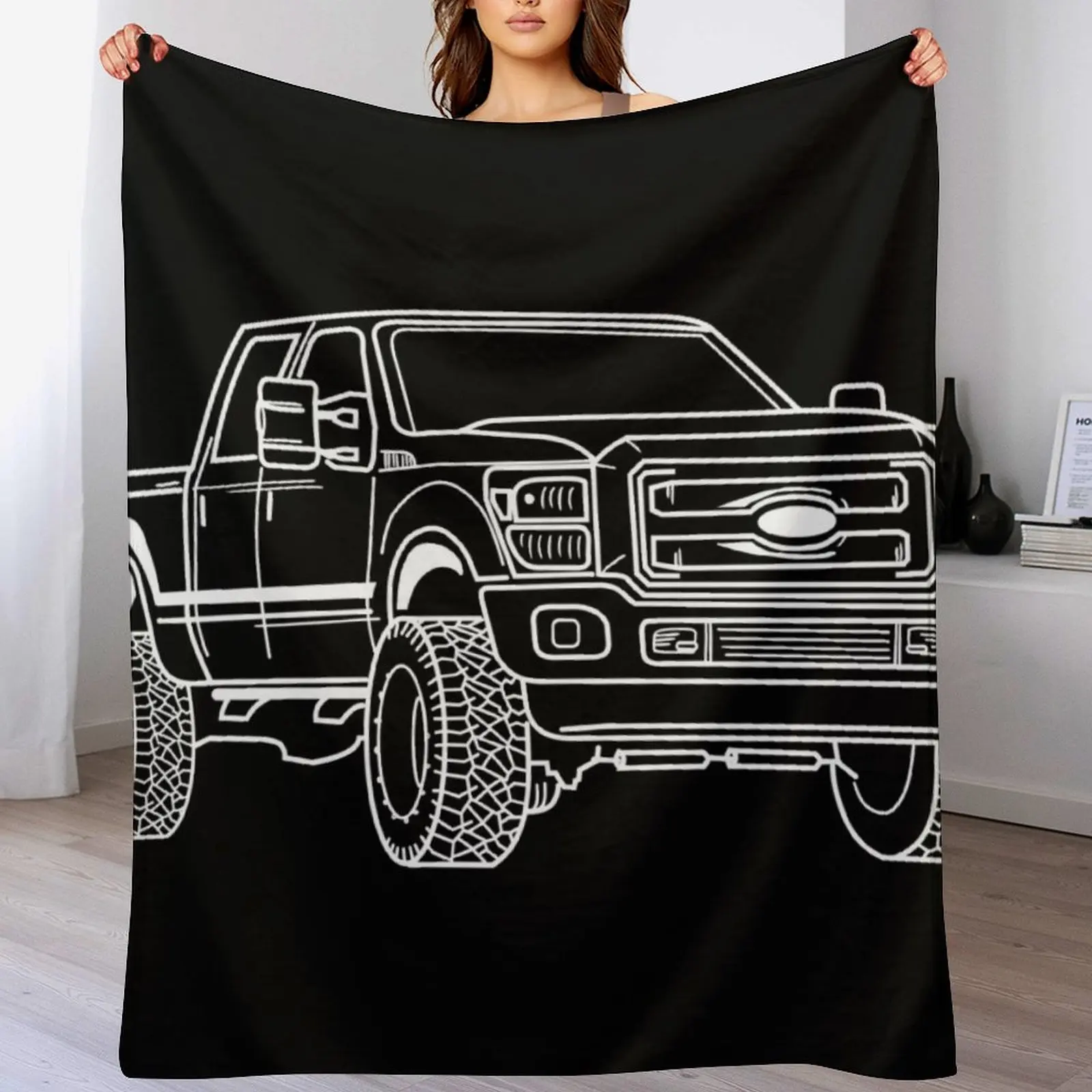 

Ford F250 Raptor (2011) Throw Blanket Decorative Sofas warm winter Blankets
