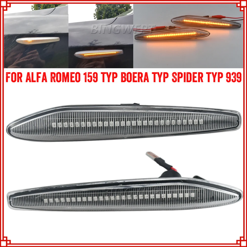 Car Turn Signal Side Indicator Blinker Lamps Light For Alfa Romeo 159 2005-2012 Sportwagon Boera Spider 939 Auto Accessories