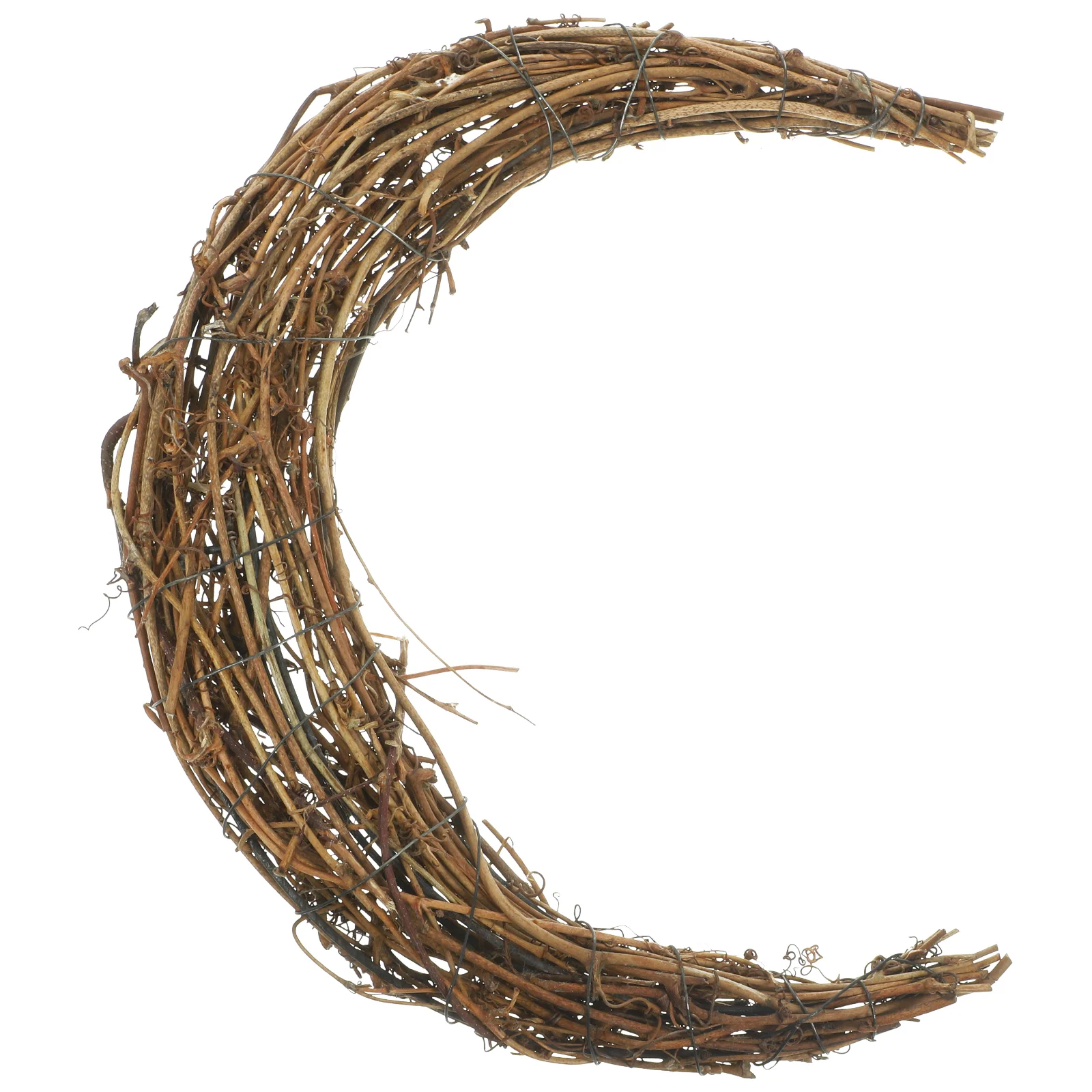 

Smilax Glabra Rattan Halloween Decorations Wreaths for Front Door Half Moon Garland Decorate