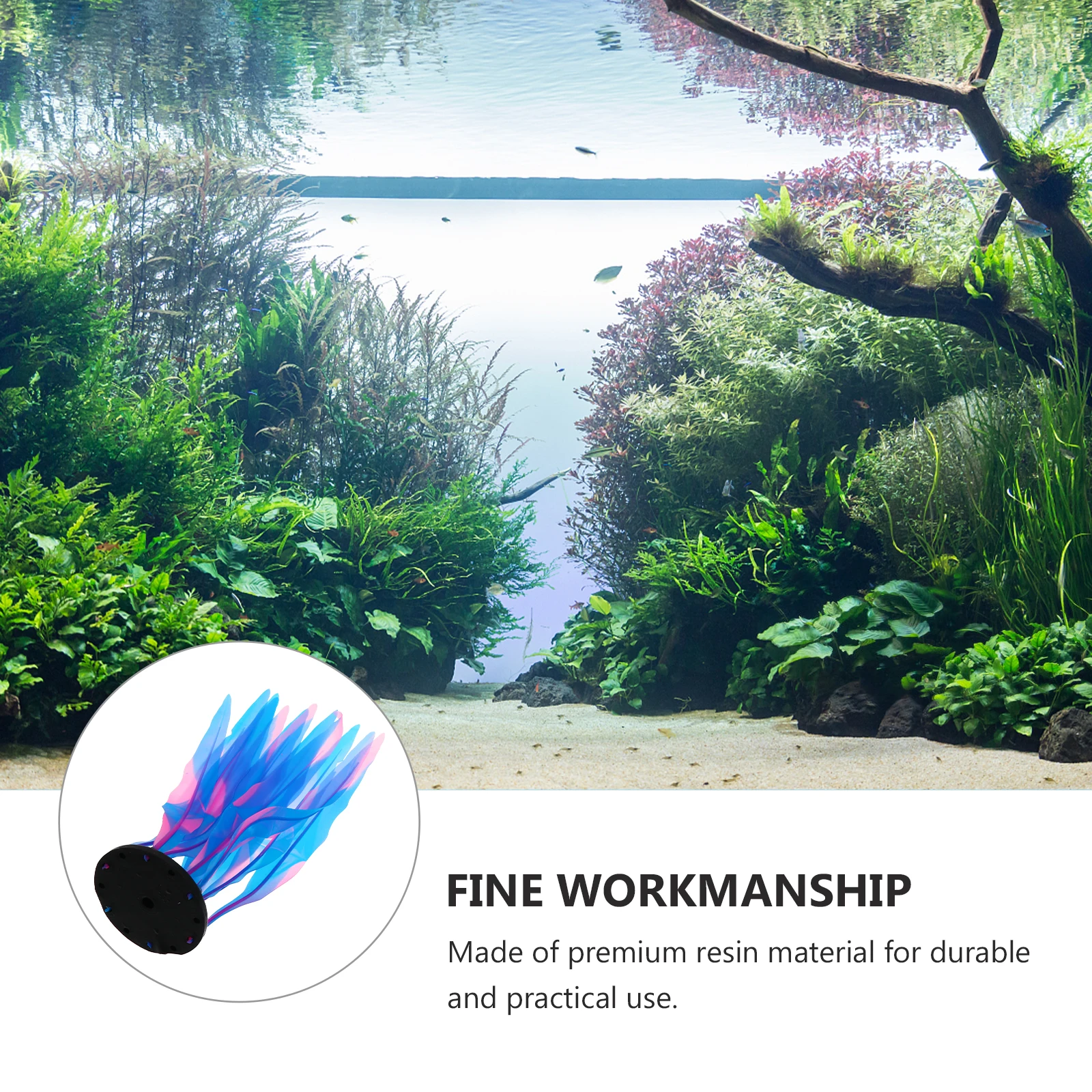 

Fish Tank Glowing Artificial Kelp Ornament Water Plant Seaweed Decor Aquarium Resin Landscape Fluorescent Ornament Salt