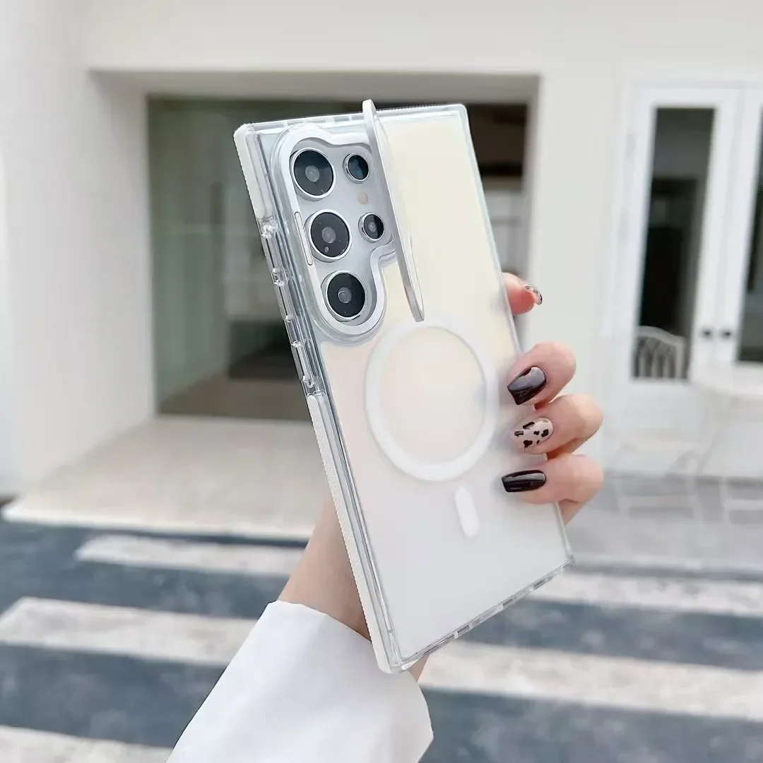 

Роскошный красочный противоударный чехол с изменением цвета для Samsung Galaxy S25 S24 S23 S22 Ultra25 Plus для Magsafe Wireless Charging Cover