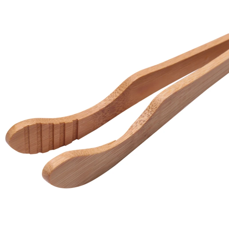 -MEOF 16 pinze per tostapane in bambù - pinze da cucina riutilizzabili in legno da 7 pollici - utensile da cucina per formaggio, pancetta, muffin, frutta, pane