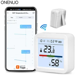 Tuya WIFI or Zigbee Temperature Humidity Sensor Hygrometer Thermometer Smart Home Backlight Smart Life Support Alexa Google