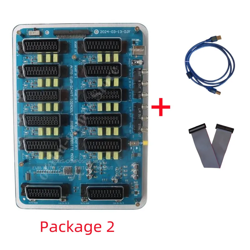 Neuer 10-IN-3-Ausgang EUR SCART Distributor 2 Scart 1 RGBS Auto RGBS Video Converter Switcher Board für MD/MD2/SS/PS/PS2/PS3/DC/SFC