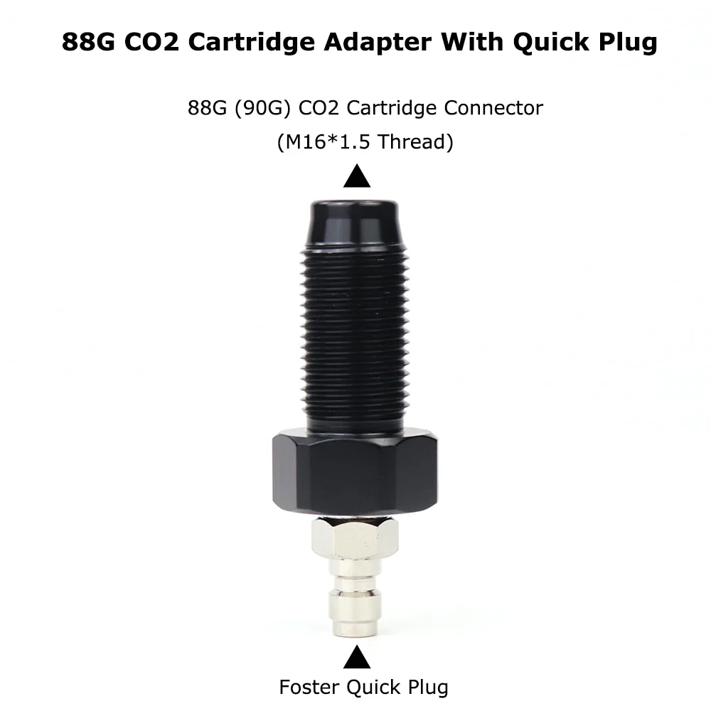 

New 88G Co2 Cartridge Cylinder Convert Adapter With Foster Quick Plug