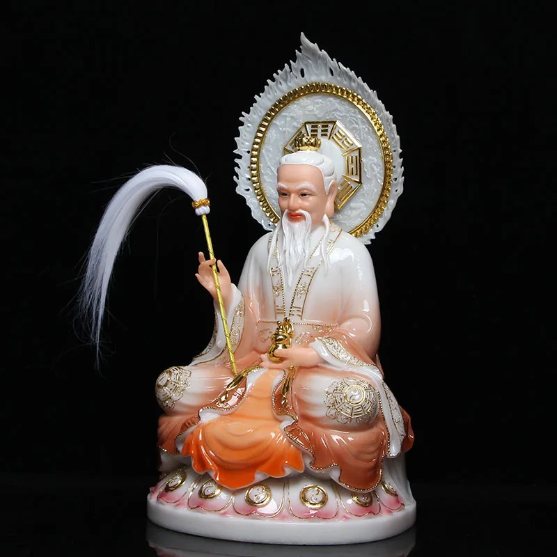 Taoism Buddhism God High grade gilding jade Buddha statue Lord Lao Zi Tianzun TAI SHANG LAOJUN HOME family effective protection