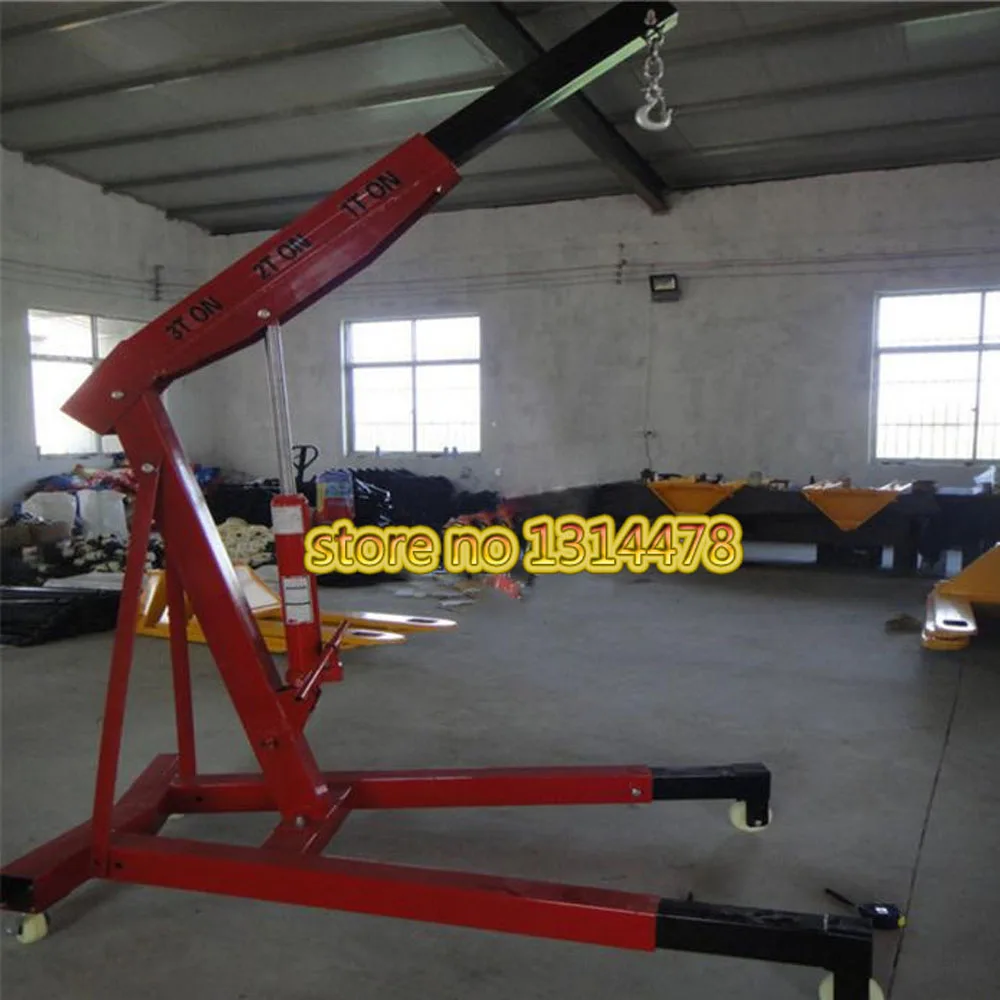 3 Ton Thickening Car Folding Small Crane Engine Manual Hydraulic Crane Telpher Folding Hydraulic Hoist