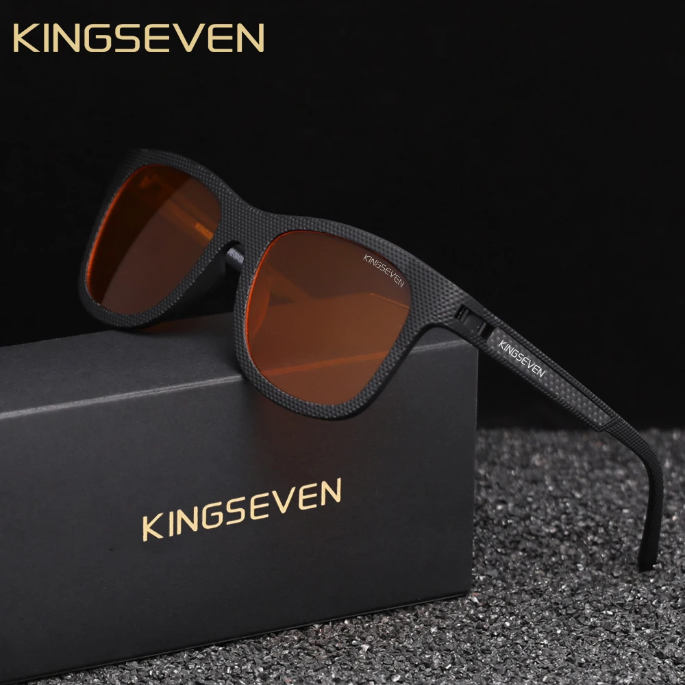 KINGSEVEN 99% Anti-Blue Light Glasses Transparent Lens Men/Women Computer Blue Ray Block Work Students Round Frame Eyeglasses