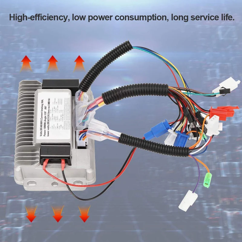 1000W Brushless Controller Aluminium Shell Electric Bicycle Scooter E-Bike 3 Mode Sine Waves Speed Controller