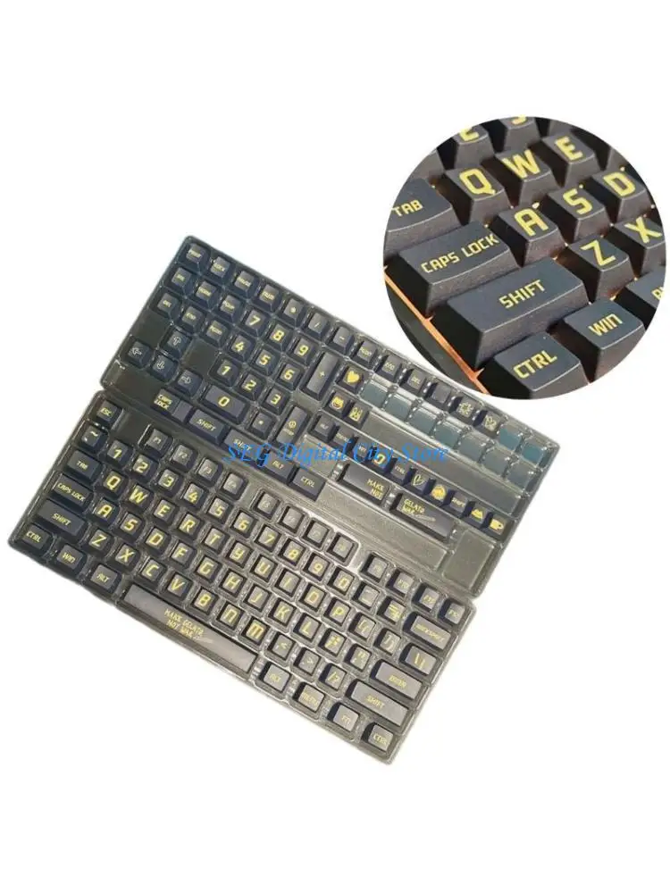 

U75B 130pcs Эргономичные клавишные клавиши 130 клейков толщиной PBT -клавиш набор для механских клавиатур