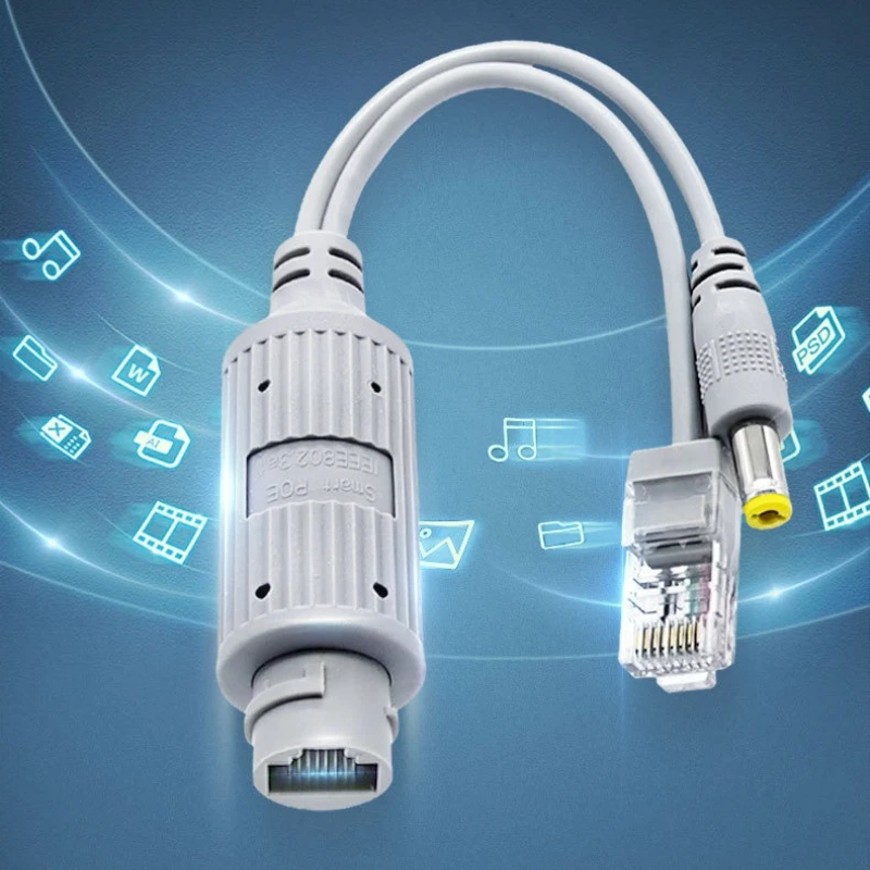 

POE Spliter 48V To 12V Waterprrof Video and Power Adapter Cable Supply Module Injector Extender for Camera Splitter Net