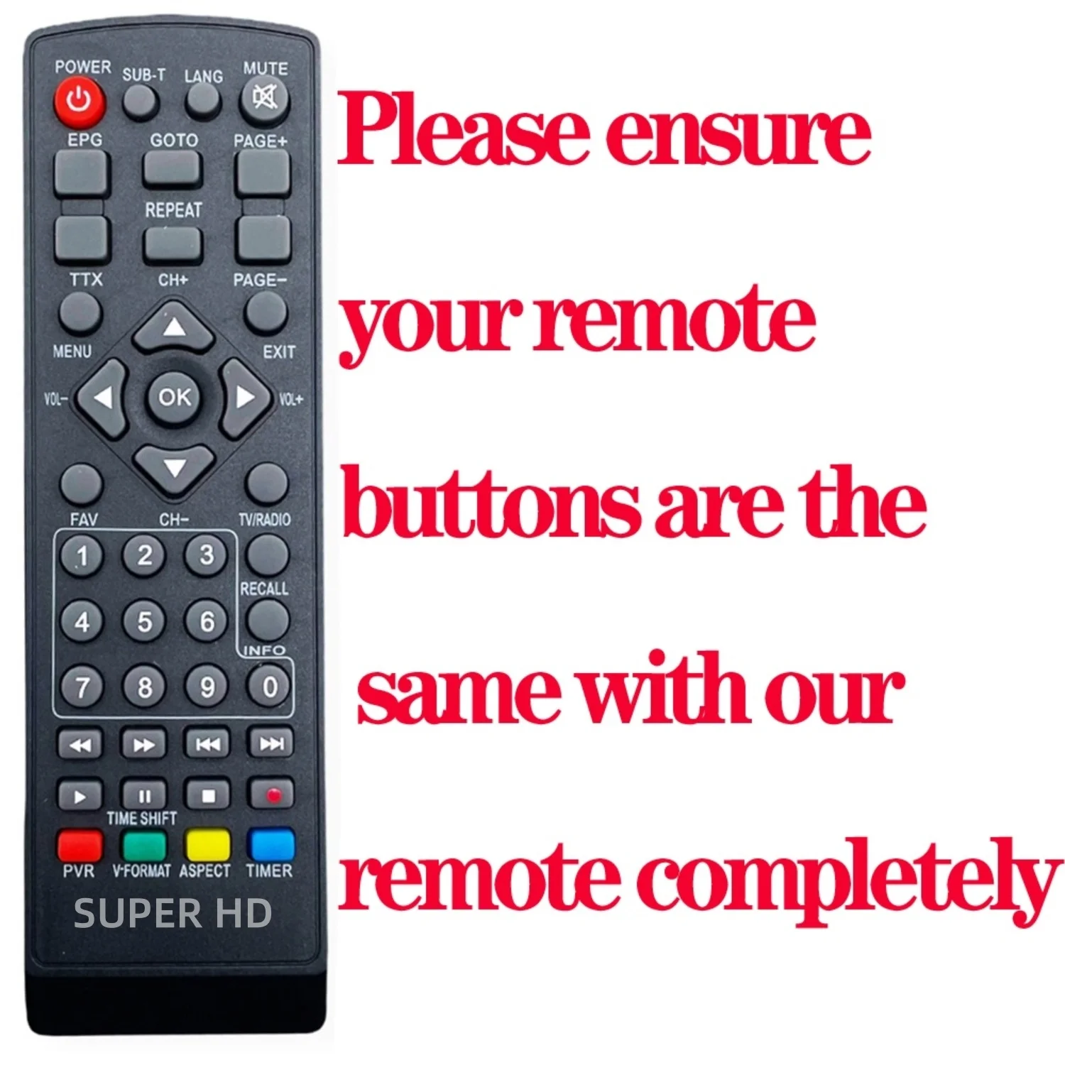 DVB-T2 Remote Control Suitable For Smart Television STB HDTV For Smart Set Top Box High Definition Digital Remote Control