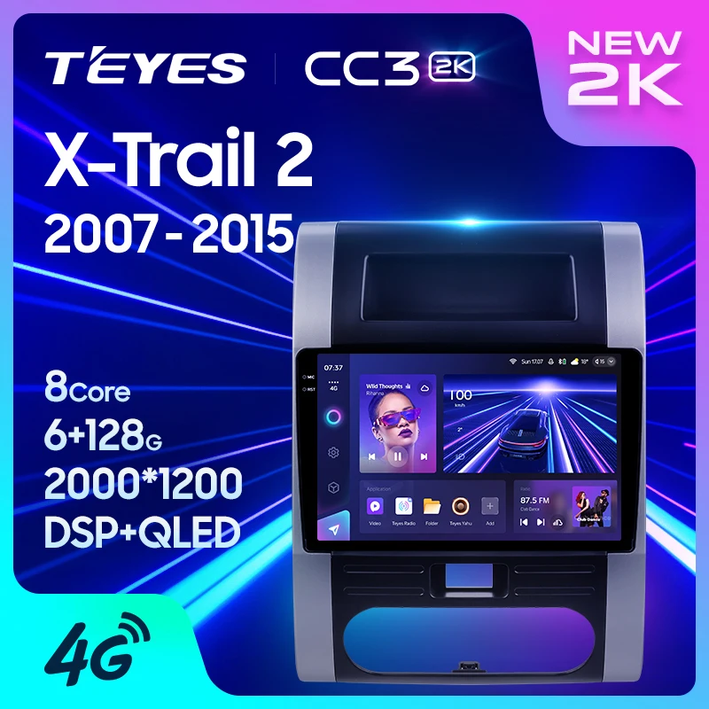 TEYES CC3 2K For Nissan X-Trail X - Trail X Trail 2 T31 2007 - 2015 Car Radio Multimedia Video Player Navigation stereo GPS Android 10 No 2din 2 din dvd