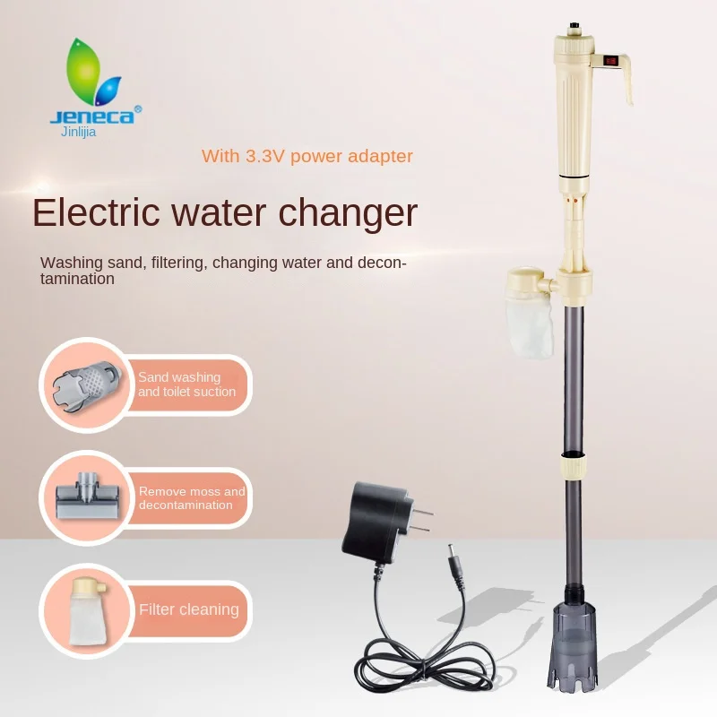 100-240v Electric Aquarium Fish Tank Water Change Pump Aquarium Cleaning Tool Water Changer Gravel Cleaner Siphon Filter Pump