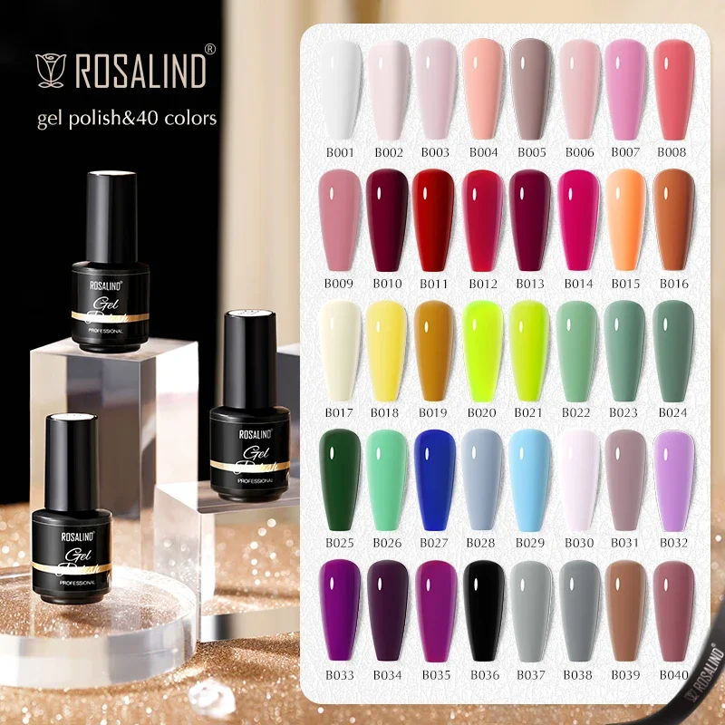 Rosalind nail gel mini 5ml plastic bottle nail polish glue shaping solid color semi-permanent nail polish glue nail glue DIY