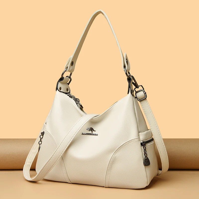 

Fashion Genuine Soft PU Leather Women Tote Bags Luxury Female Shoulder Crossbody Bag Large Capacity Ladies Handbags Sac A Main