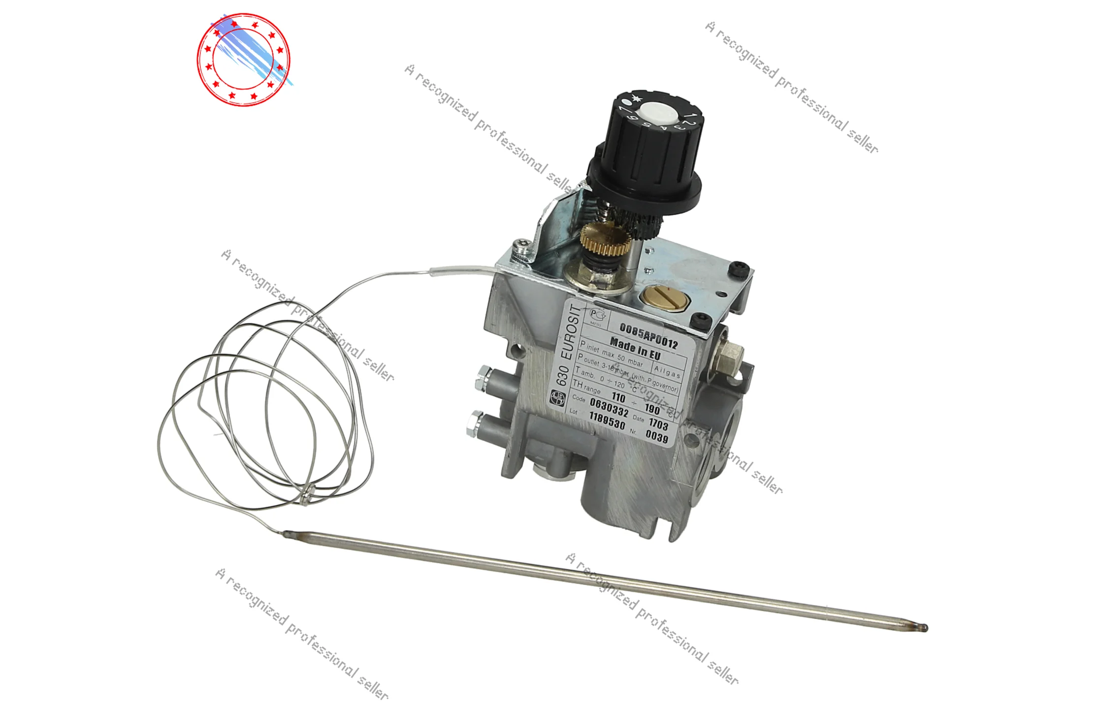 

ELFRAMO 16100007 EUROSIT 0.630.332 GAS FRYER OPERATING THERMOSTAT VALVE 110-190