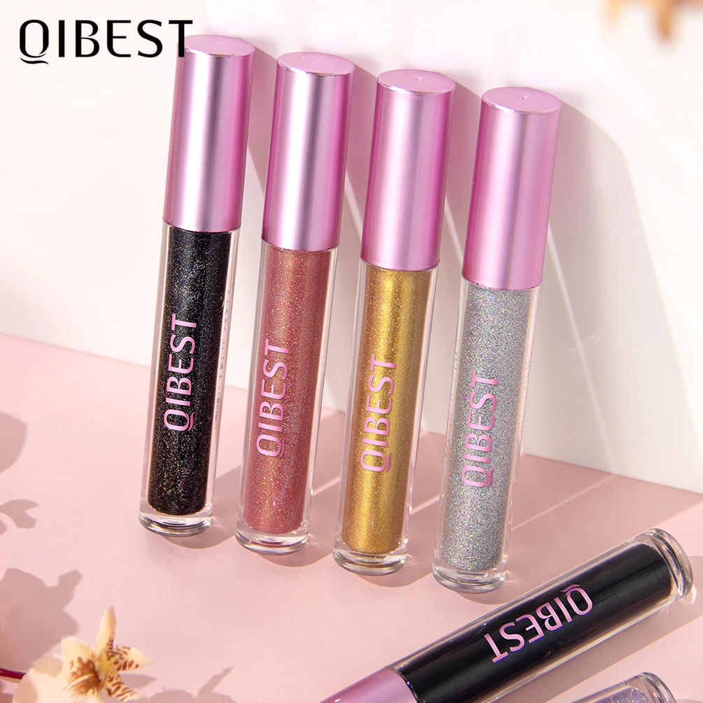 QIBEST Shimmer Diamond Lip Gloss Makeup Mirror Lip Glaze Liquid Lipstick Long-Lasting Matte Lip Tint Lipgloss Lips Cosmetics