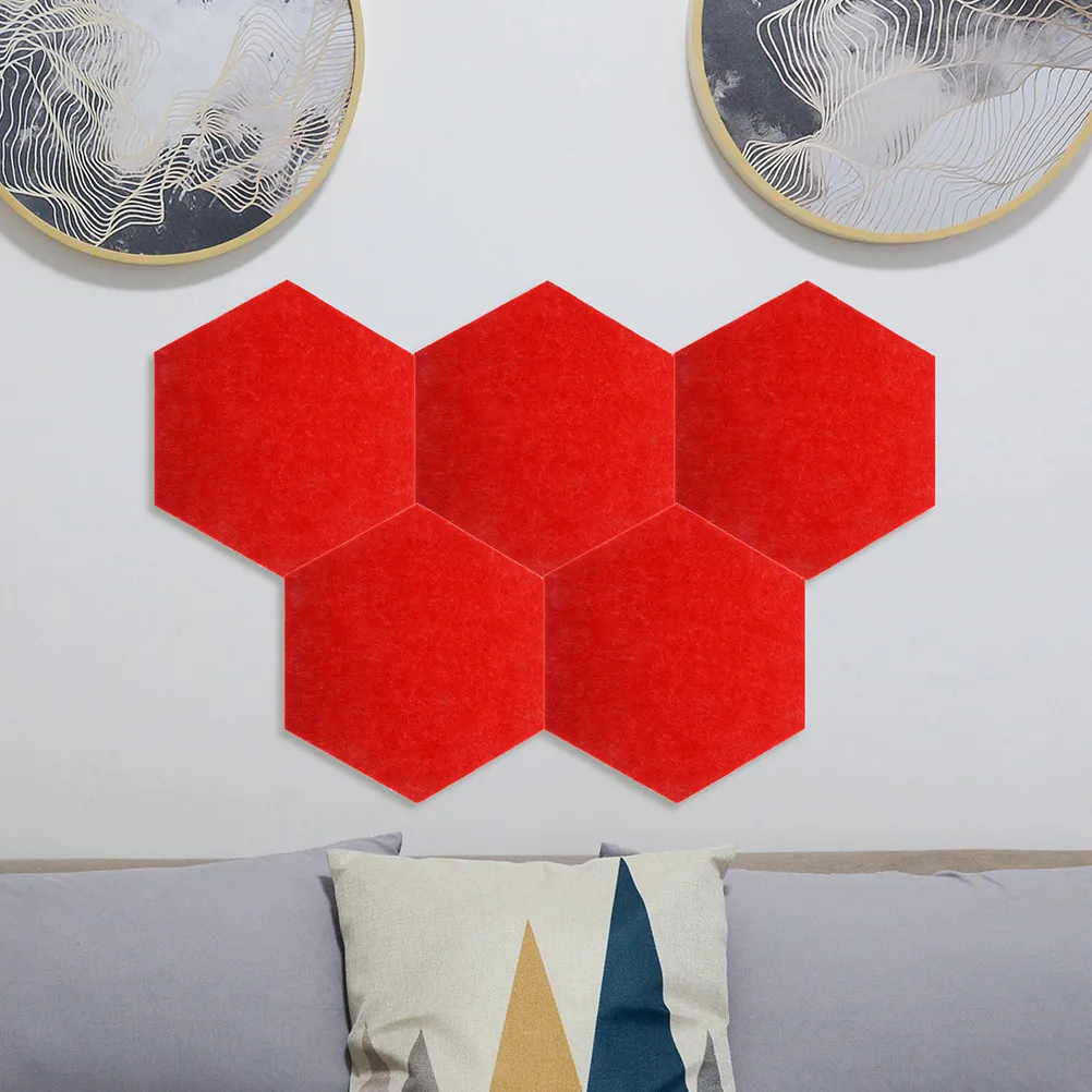 

10 шт. шестиугольных войлочных звукоизоляционных матов-досок для заметок, настенный декор для класса, для фотографий и сообщений