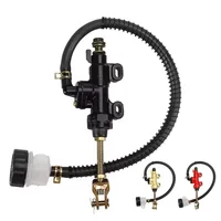 Bomba de freno trasero para motocicleta, bomba de cilindro maestro de freno trasero de reacondicionamiento hidráulico para Suzuki Kawasaki Honda Yamaha Universal