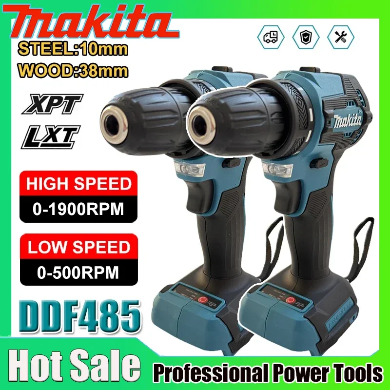 

Makita DDF485 Compact Cordless Hammer Drill 18V Rechargeable Brushless Electric Tool Variable Speed for Drilling And Hammering