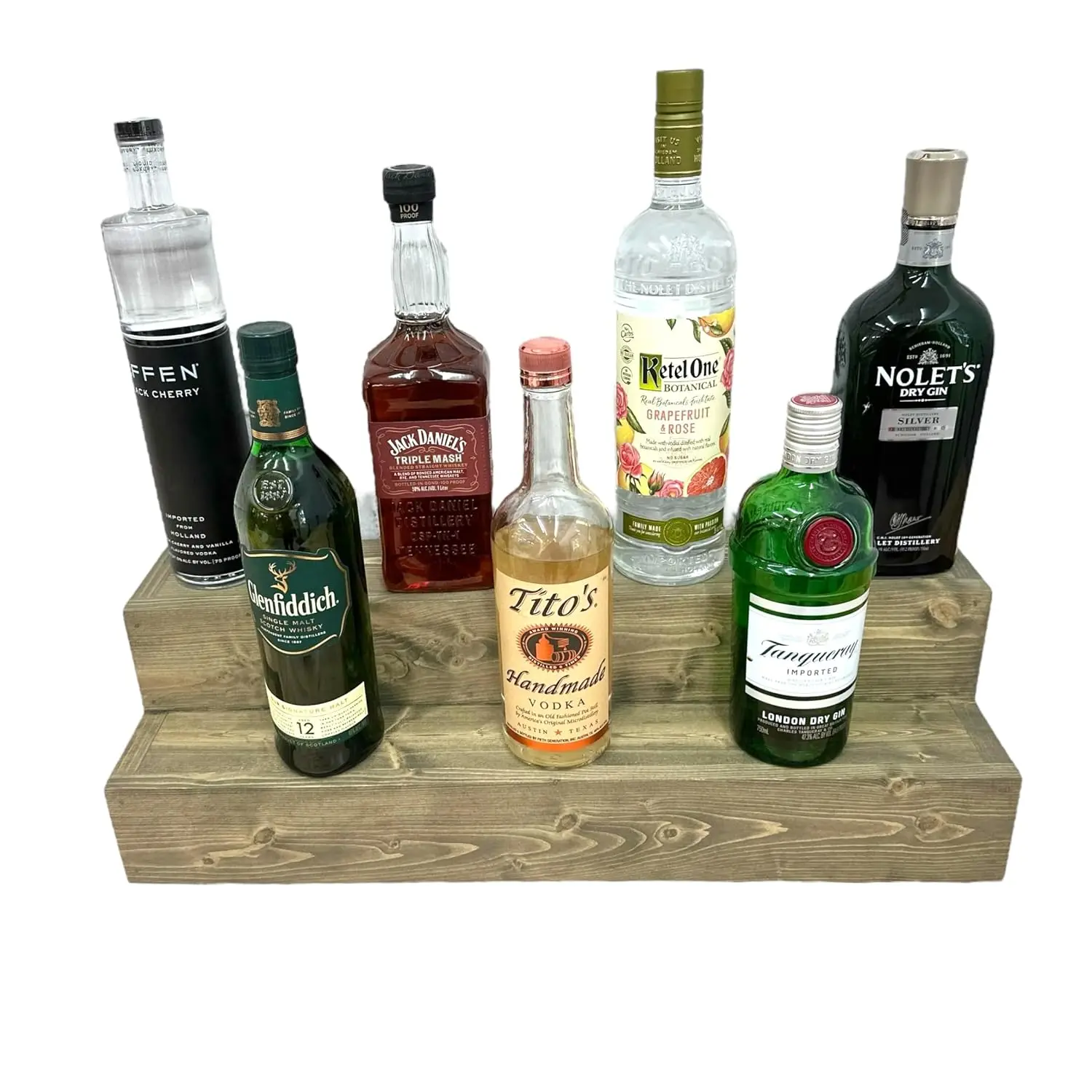 

Tiered Bottle Shelf | 2 Tier Liquor Bottle Display | Bar Organization | Display Shelf | Wine Shelf | Bar Display | Kitchen
