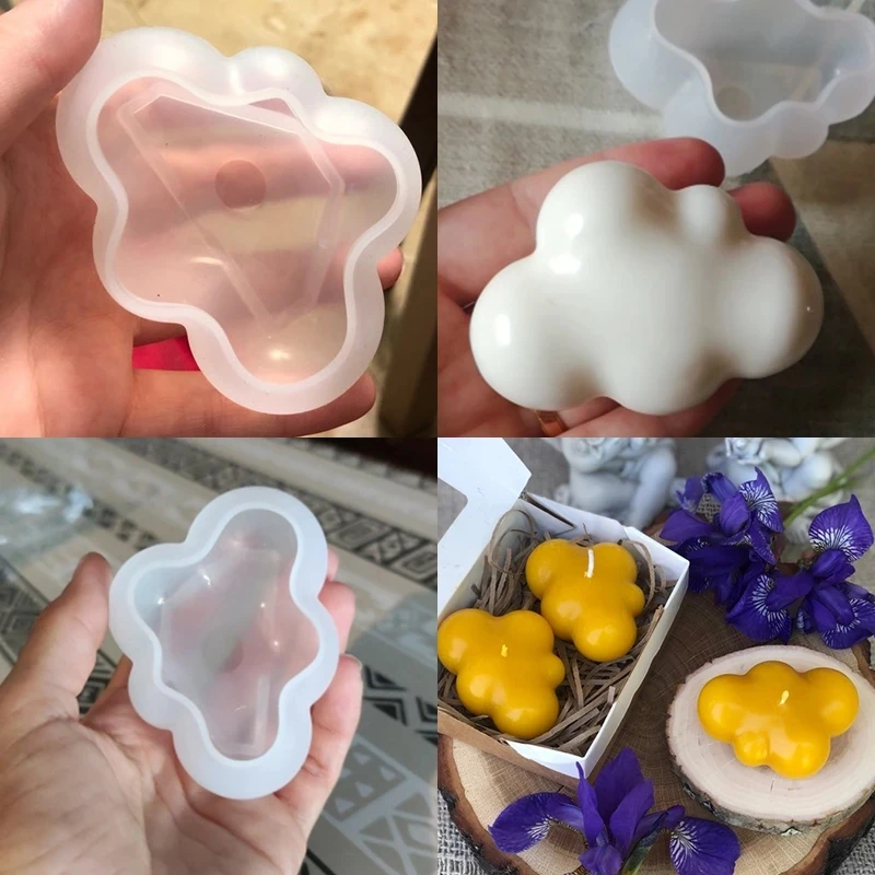 Molde de vela de silicona de cubo 3D, molde de epoxi de cristal DIY, moldes de jabón de bola redonda pequeña, herramienta de fabricación de velas,