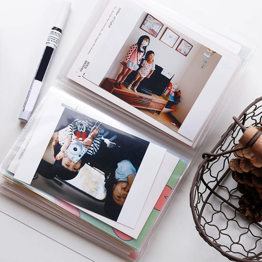 2 قطعة ألبوم صور A6 إعادة تعبئة صفحات كتاب صور بلاستيكي شفاف مقاوم للماء تخزين بطاقة الائتمان على المدى الطويل #1